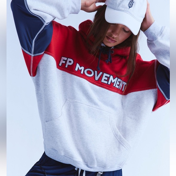 Free People Tops - Final Call Colorblock Logo Hoodie